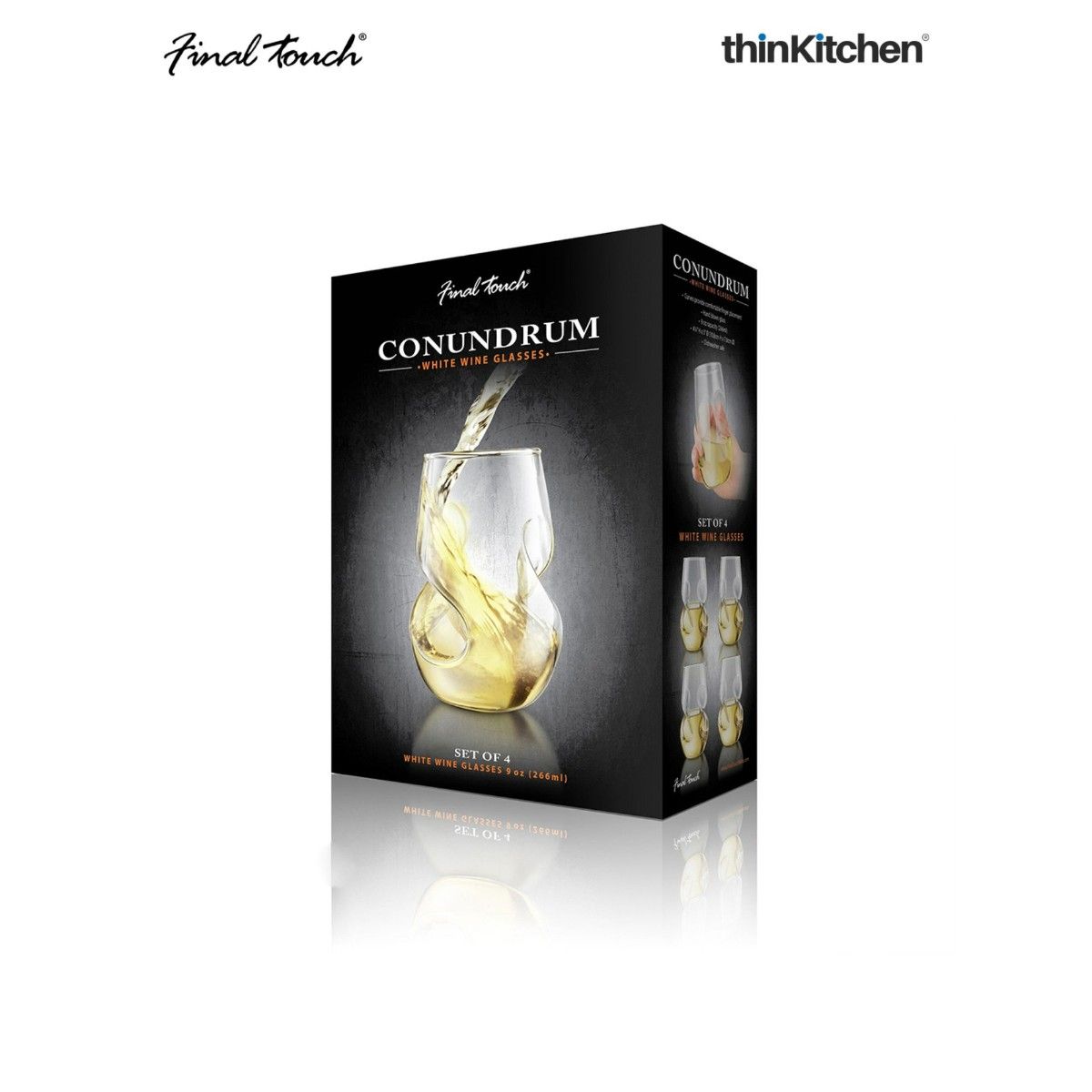 Buy Final Touch Conundrum Wine Glasses (Set of 4) Online