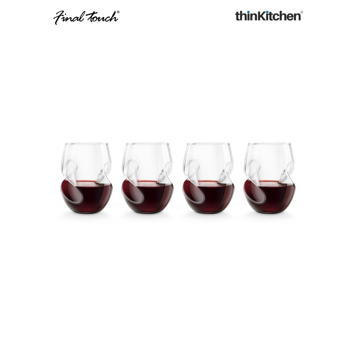 Buy Final Touch Conundrum Wine Glasses (Set of 4) Online