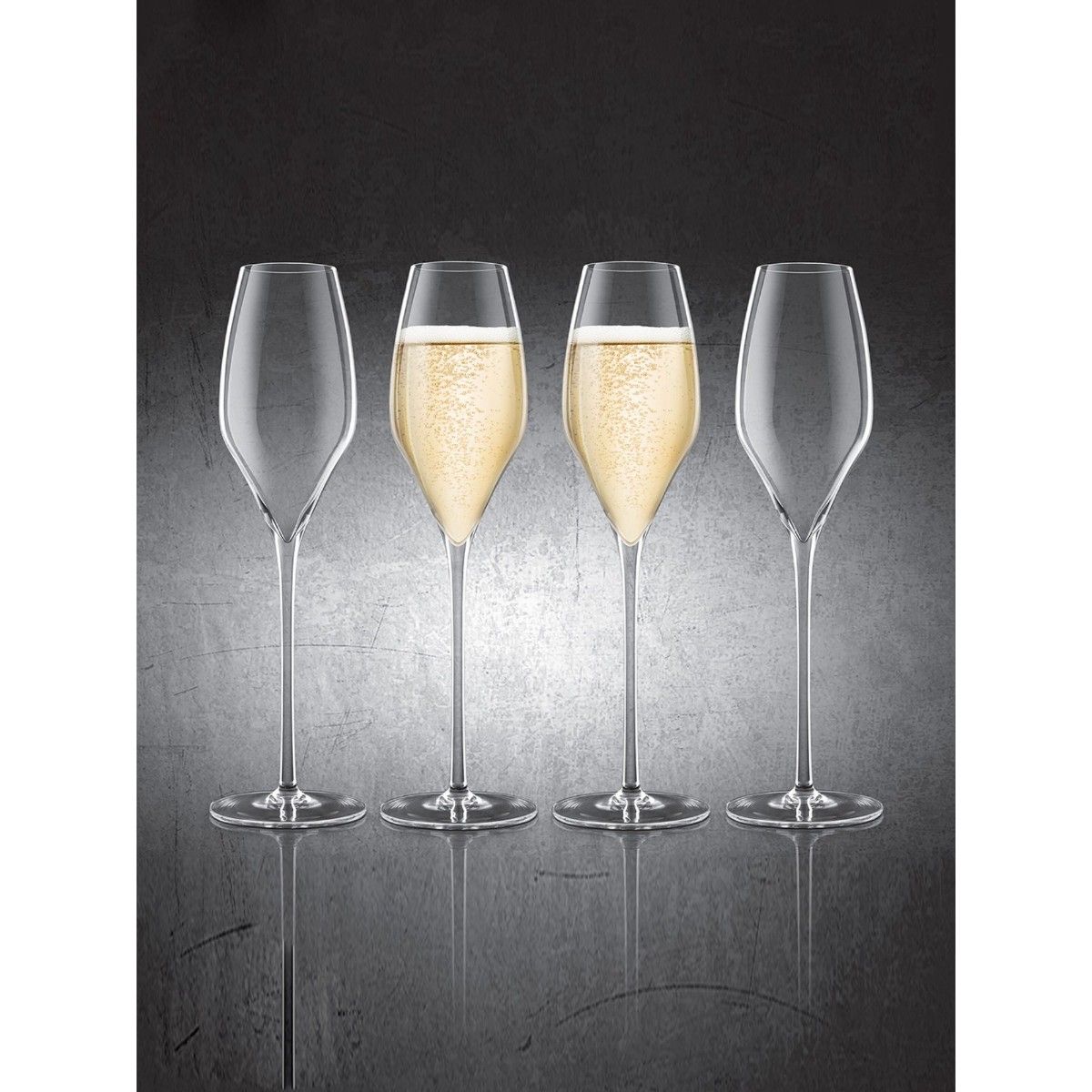Fine crystal shop champagne glasses