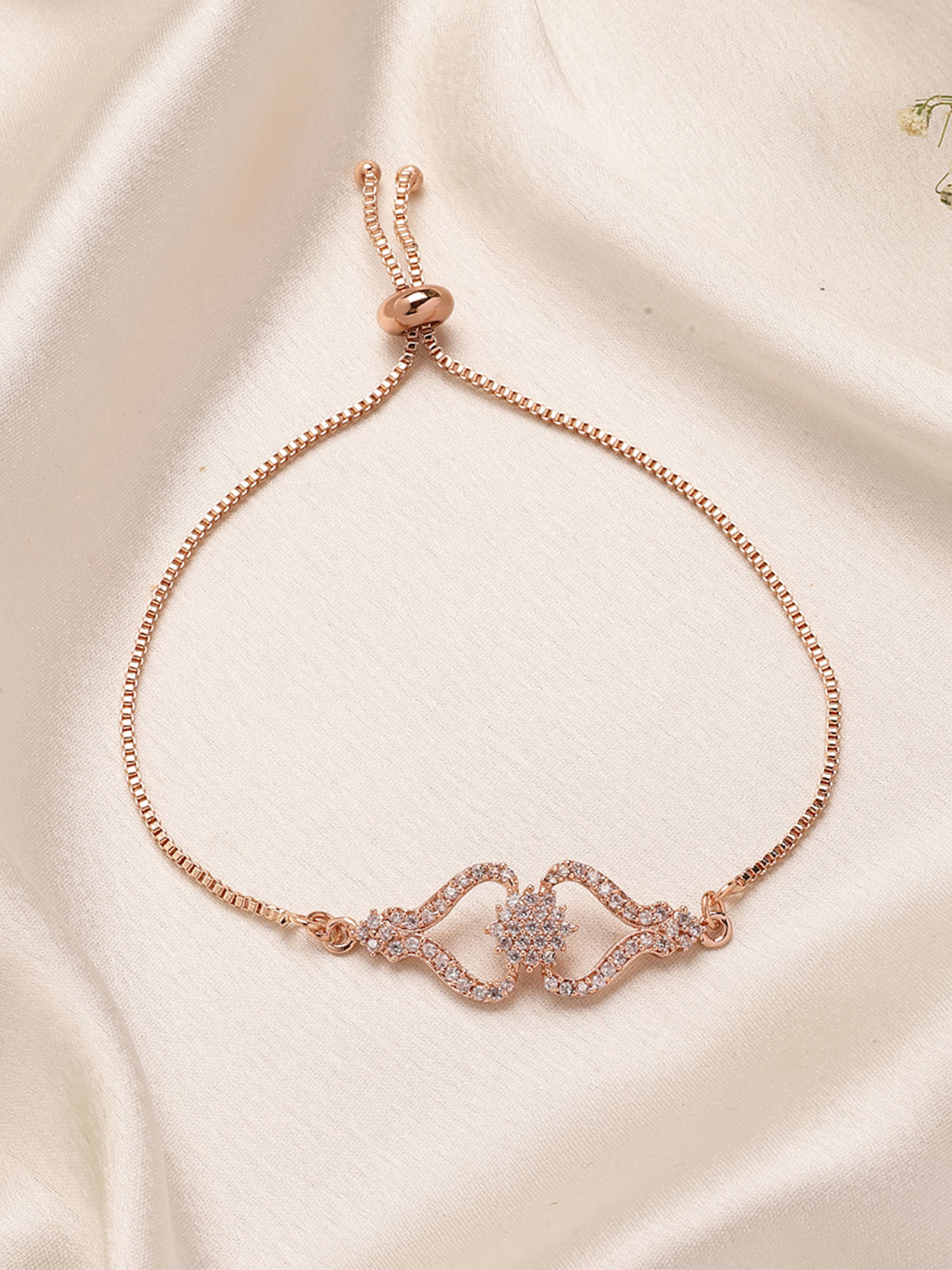 Estele AD Adjustable Bracelet – Sophisticated Rosegold Jewelry for Gatherings