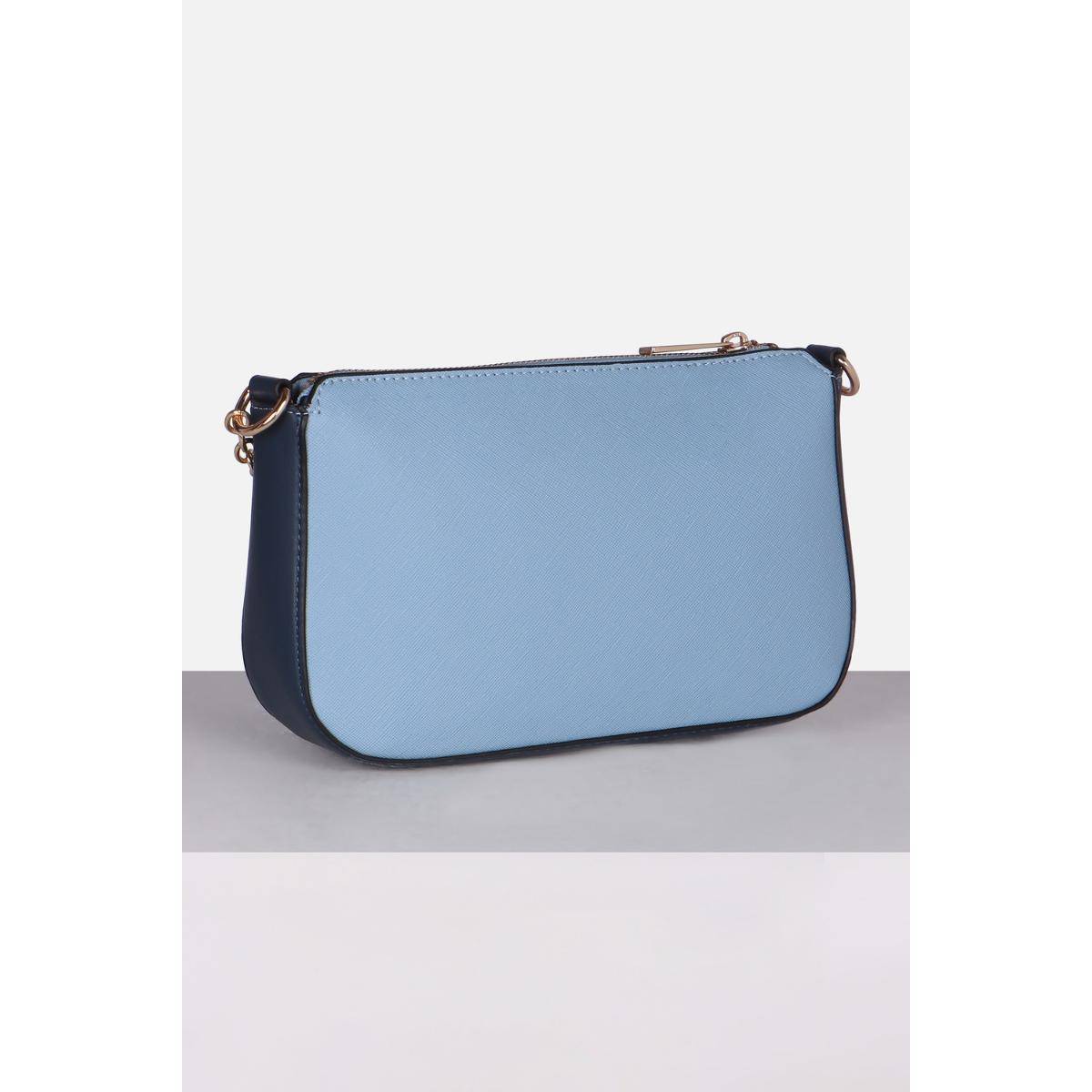 Buy Allen Solly Women Casual Blue Textured Sling Bag Online
