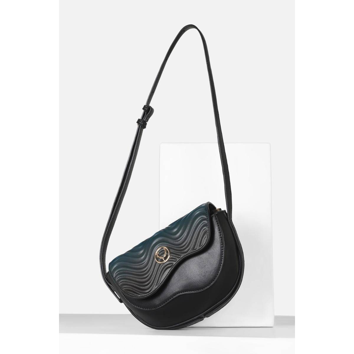 Allen Solly Women Casual Black Textured Sling Bag