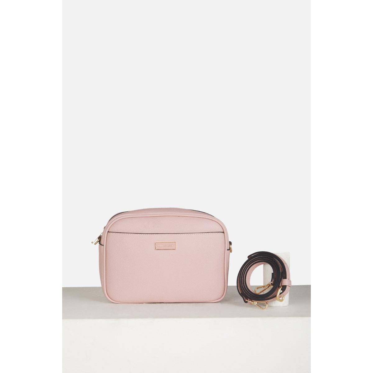 Van Heusen Women Casual Pink Solid Sling Bag with Detachable Strap