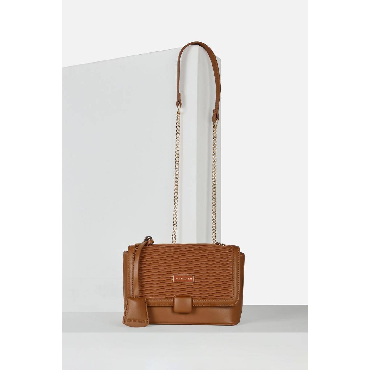 Van Heusen Women Casual Brown Textured Sling Bag