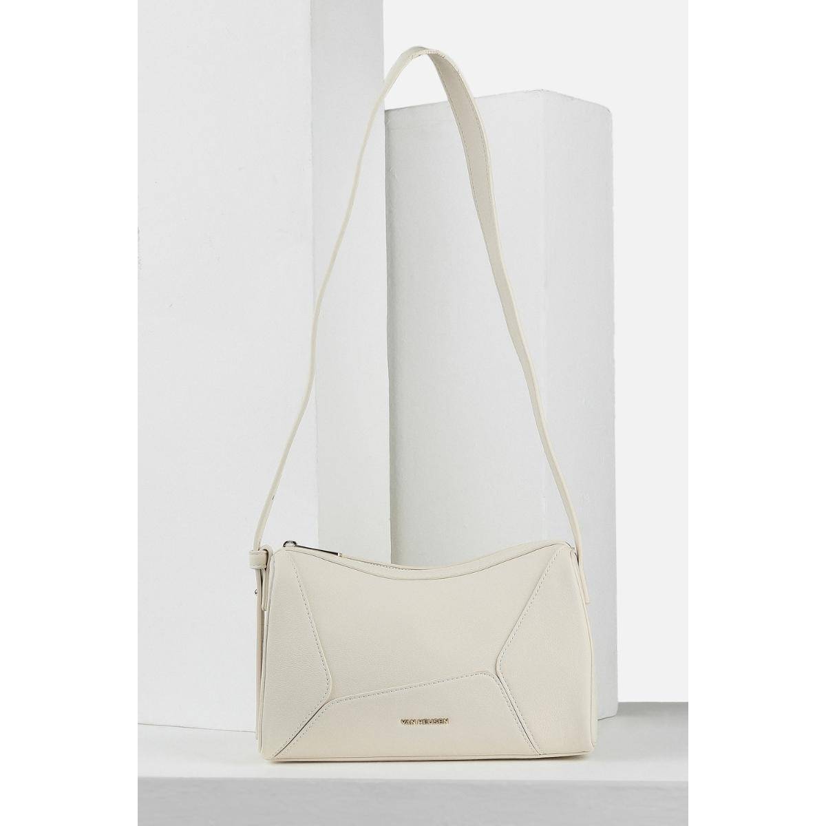Van Heusen Women Casual White Solid Sling Bag