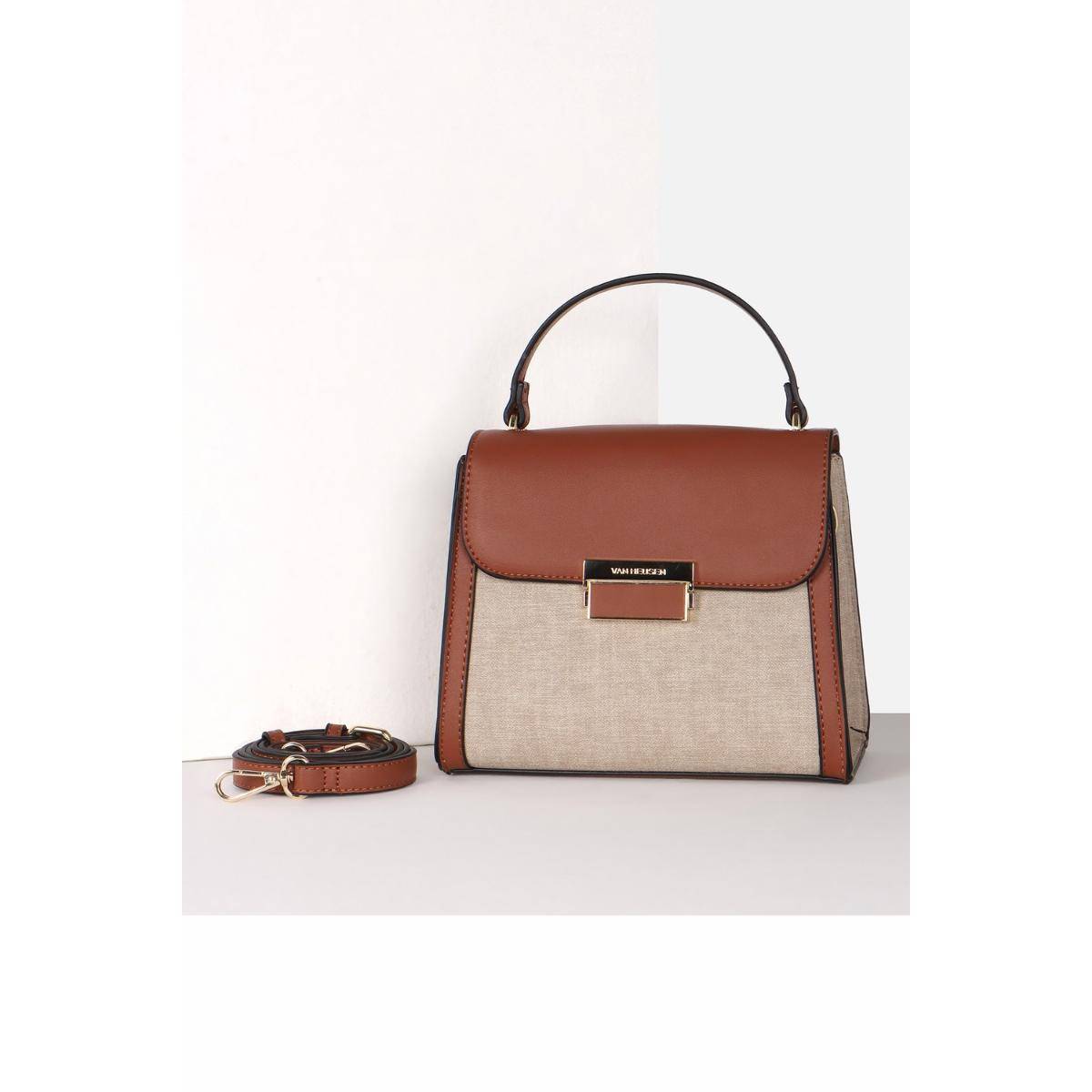 Van Heusen Women Casual Multi-Color Colorblock Handbag with Detachable Strap
