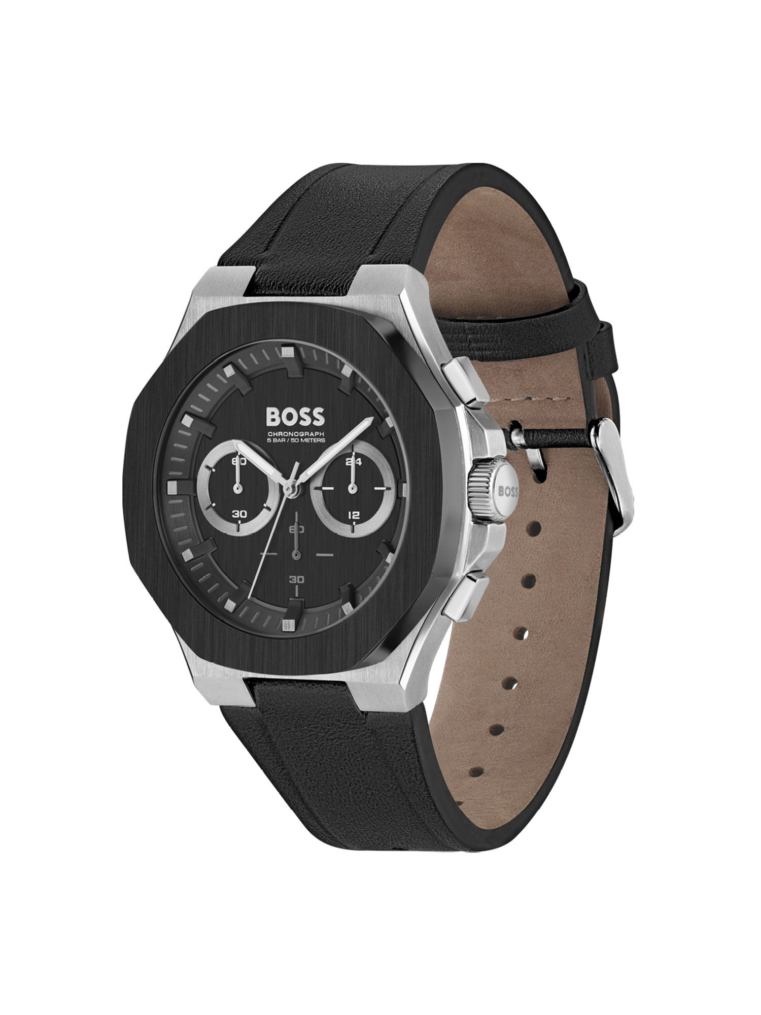 Boss Taper Chronograph Black Octagon Dial Men Watch - 1514085: Buy Boss ...