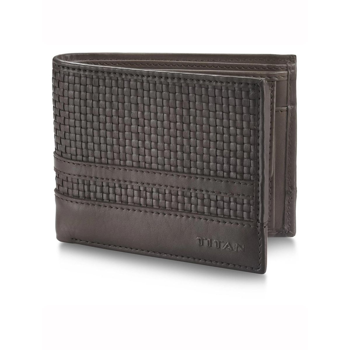 Buy Titan Brown RFID Protected Anti Theft Wallet Online