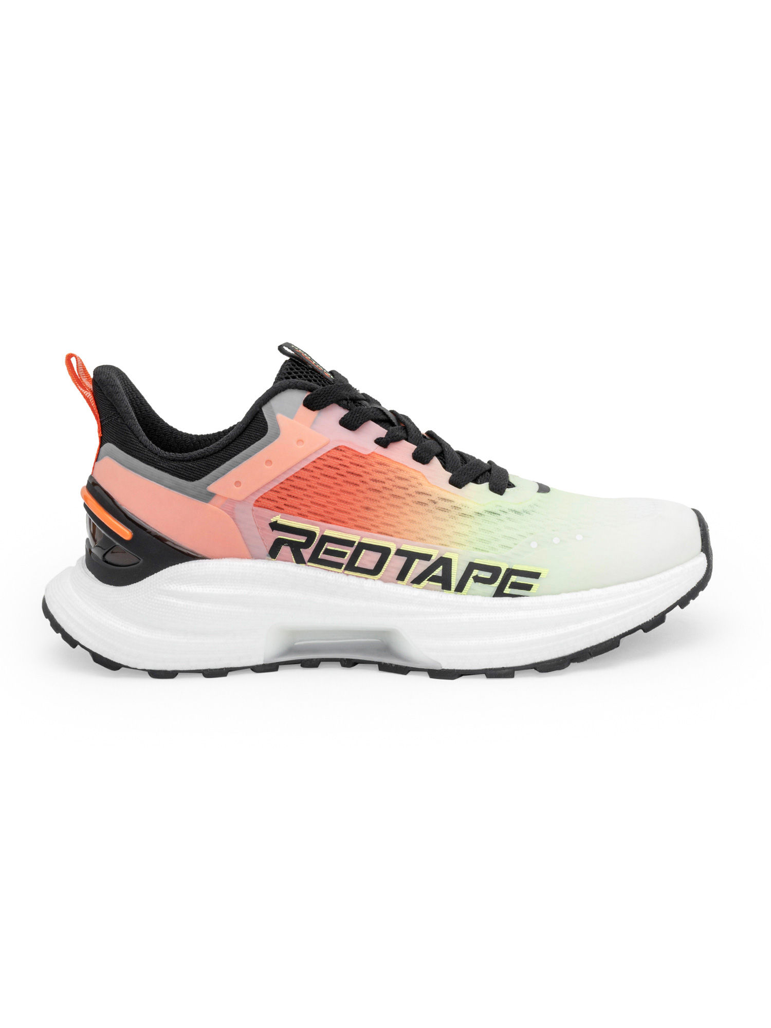 Buy Red Tape Mens Textured White Lime Orange Walking Shoes Online