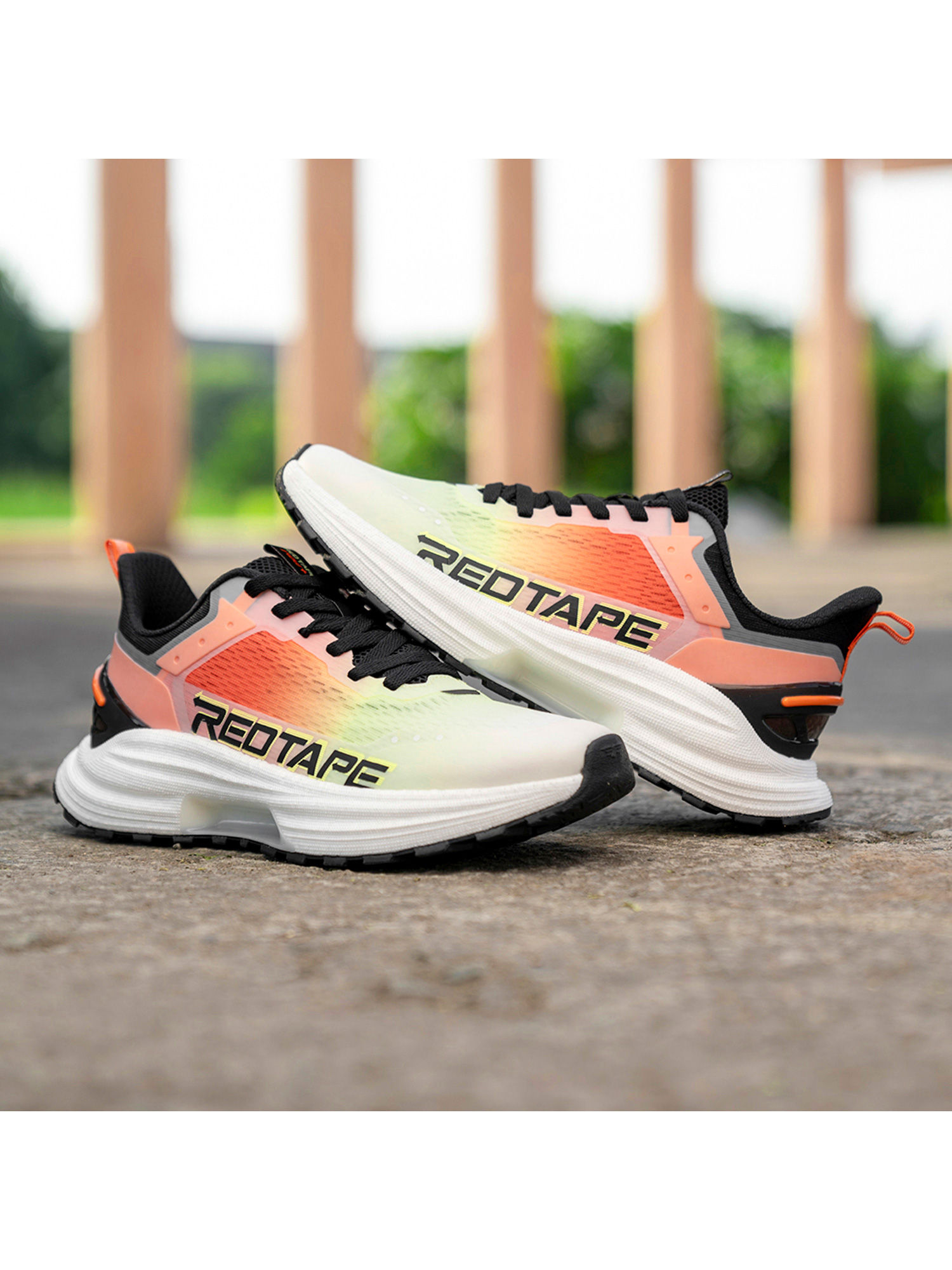 Red tape orange shoes 2025