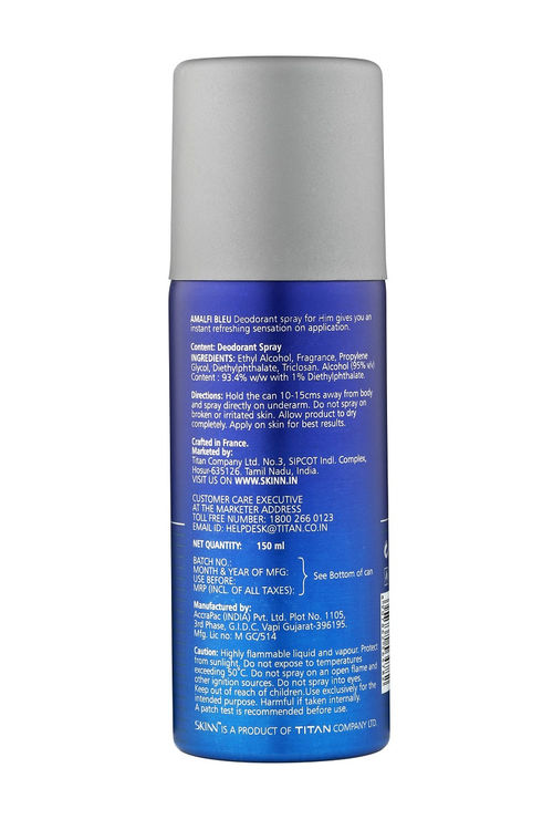 Buy Skinn Deodorant Spray Amalfi Bleu For Men Online