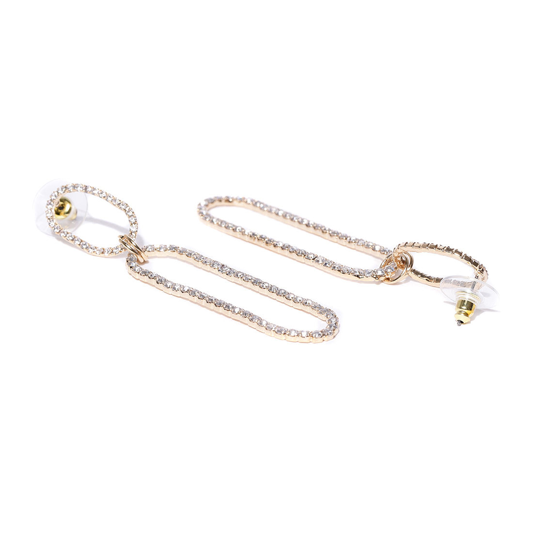 Jewels Galaxy Luxuria Gold-Plated Geometric Drop Earrings: Buy Jewels ...