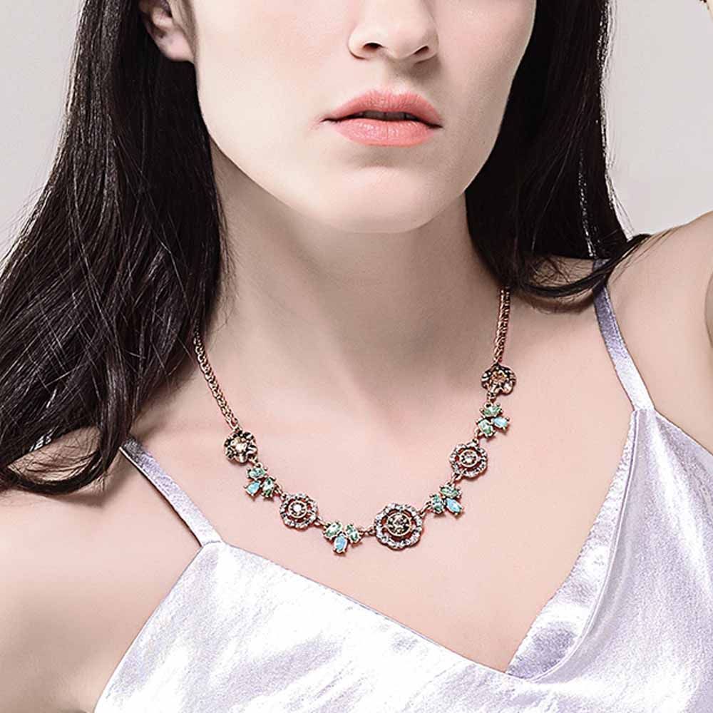 Ferosh Flory Rhinestone Necklace
