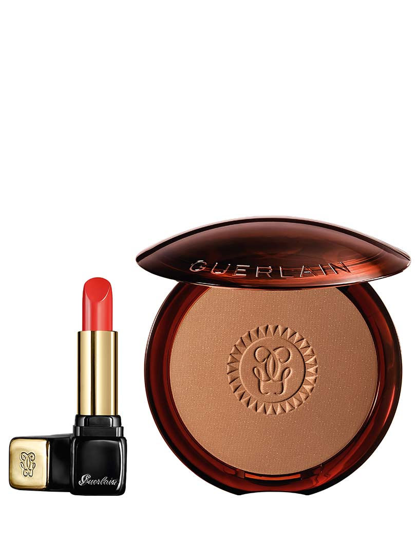 Guerlain Terracotta Bronzing Powder & Kisskiss Lipstick Mini Combo