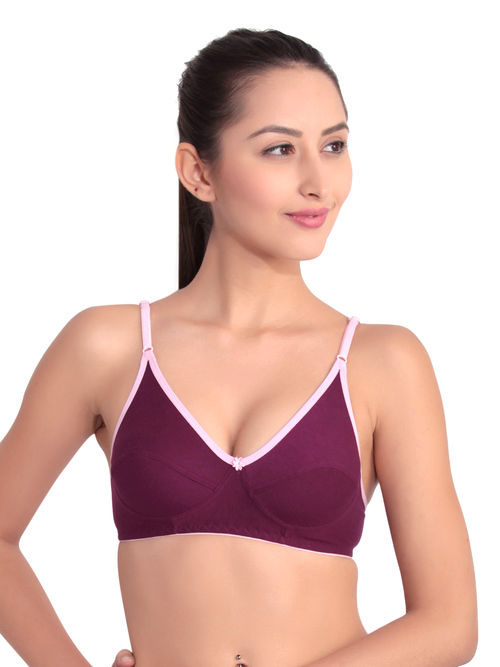 Buy Tweens Pack Of 3 Multi Cotton Padded (Size-30B) Non-Wired Bra