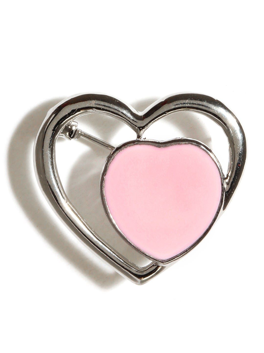 silver heart brooch