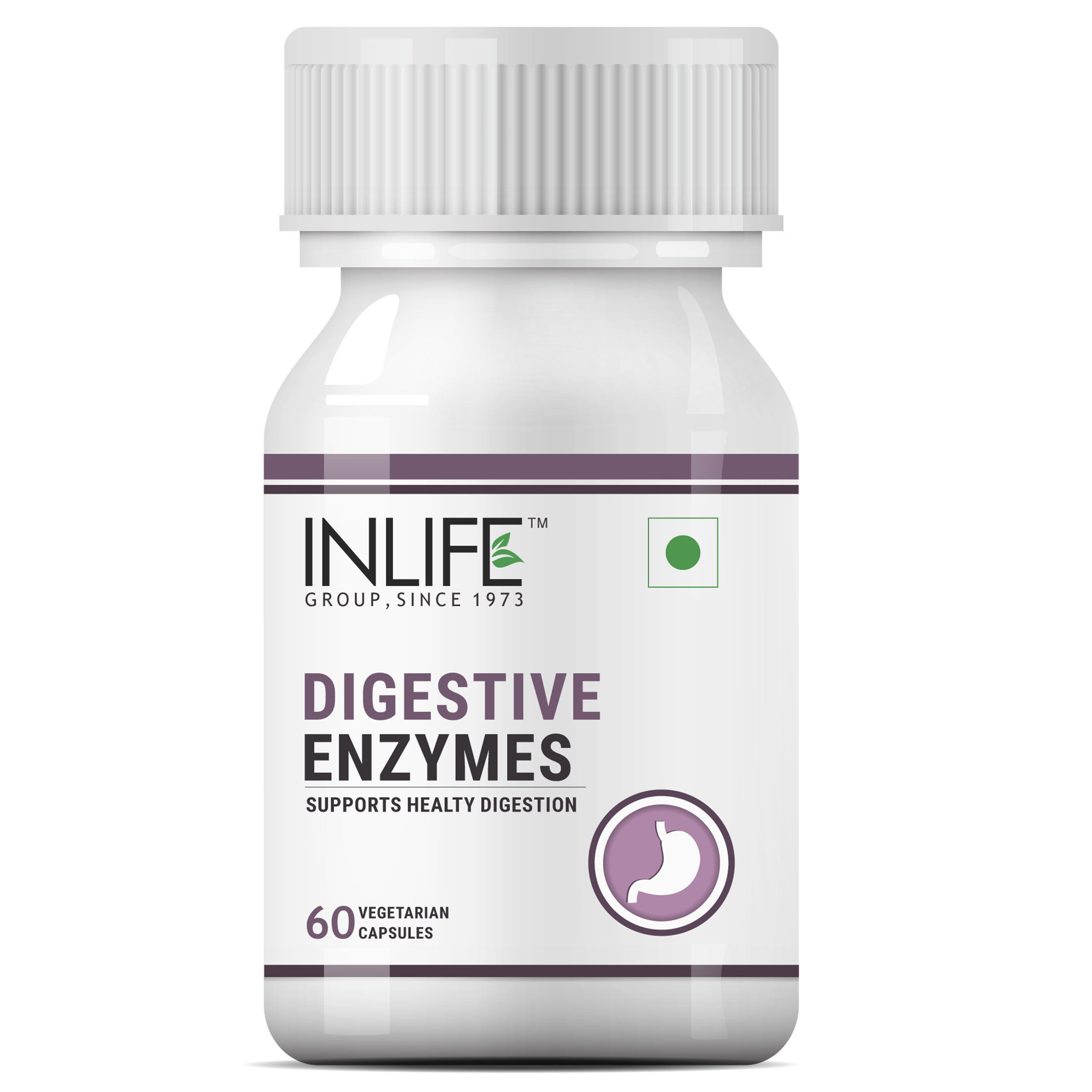 INLIFE Digestive Enzymes Supplement For Digestive Support 60 Capsules