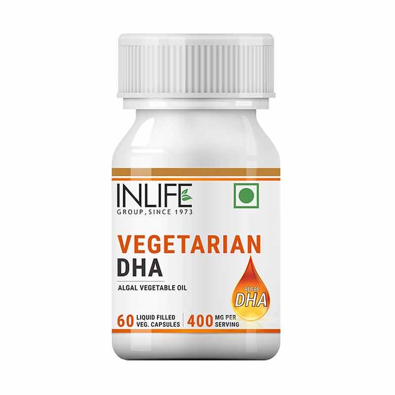 INLIFE Vegetarian DHA Algal Oil Supplement 400mg 60 Liquid Filled Vegetarian Capsules