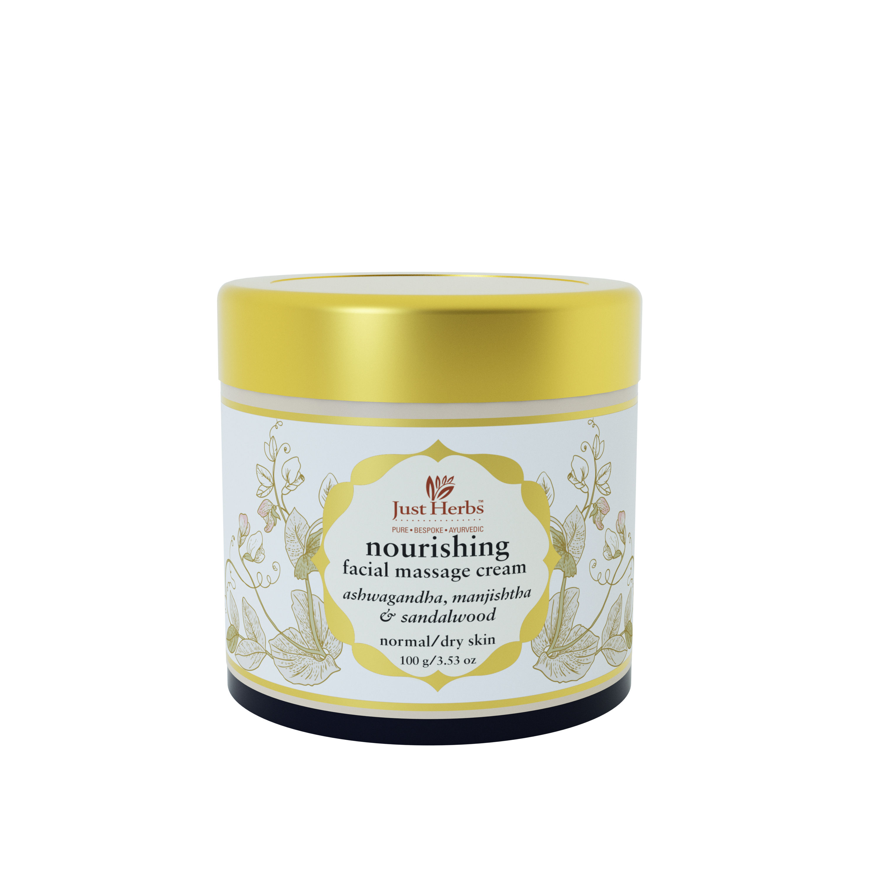 Just Herbs Nourishing Facial Massage Cream for Normal & Dry Skin
