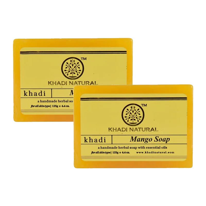 Khadi Natural Ayurvedic Mango Soap - Pack of 2