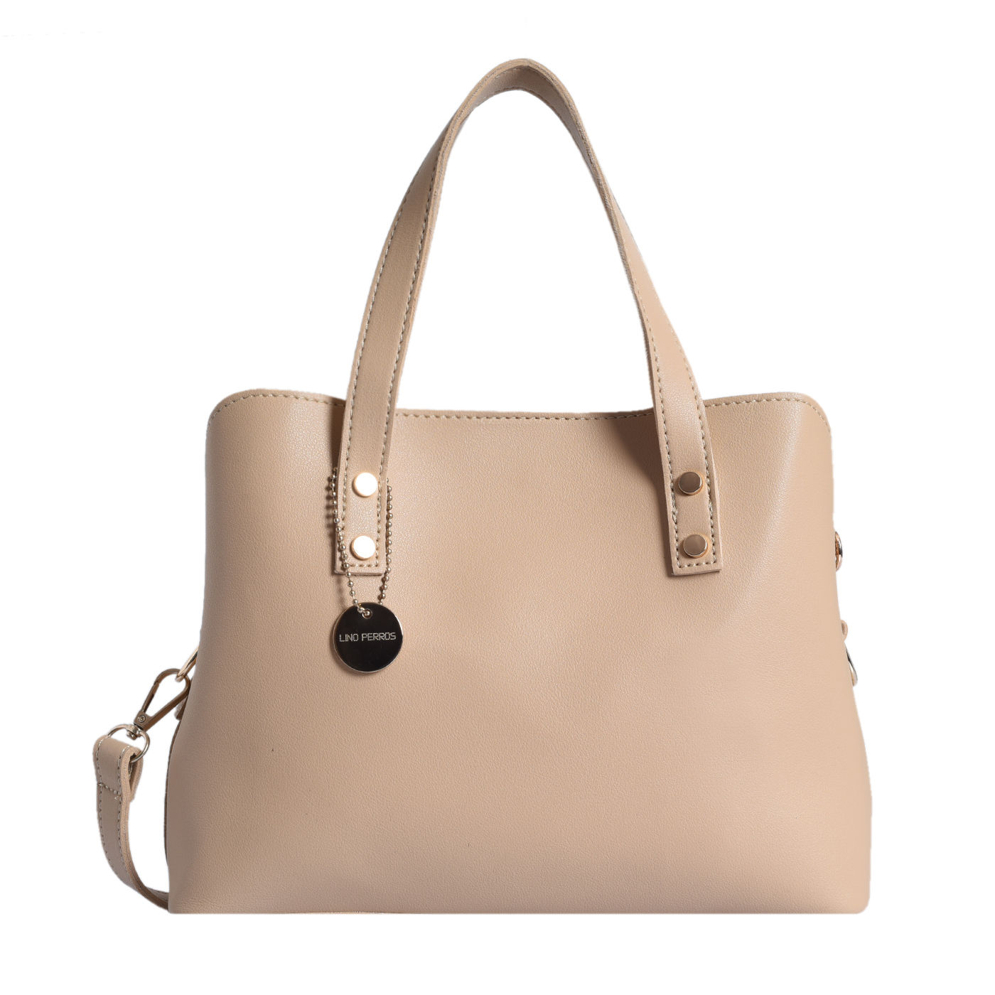 lino perros beige handbag