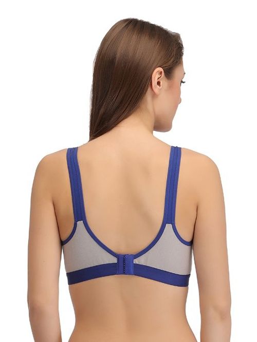 Buy Clovia Cotton Rich Solid Non-Padded Full Cup Wire Free T-shirt Bra -  Dark Blue online