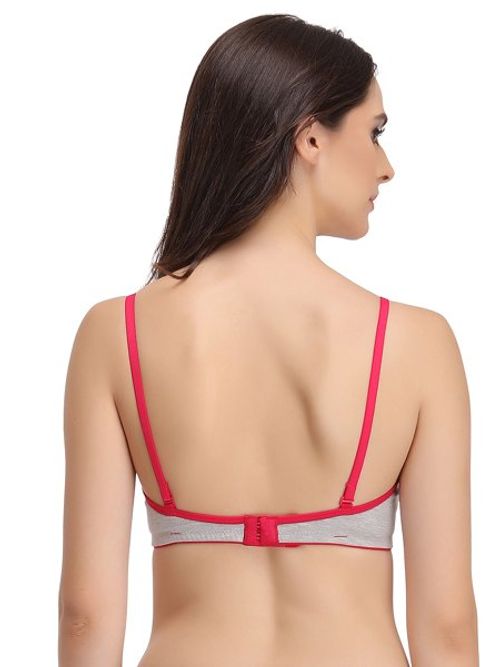 Buy Clovia Cotton Rich Solid Padded Demi Cup Underwired Push-Up