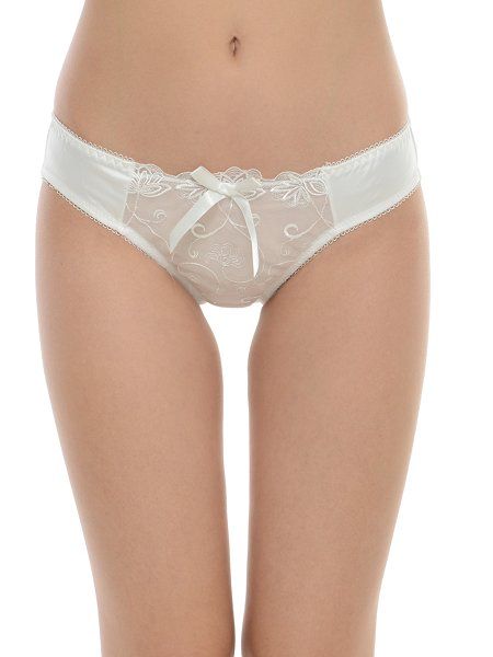 Da Intimo Panty With Lace - White (M)