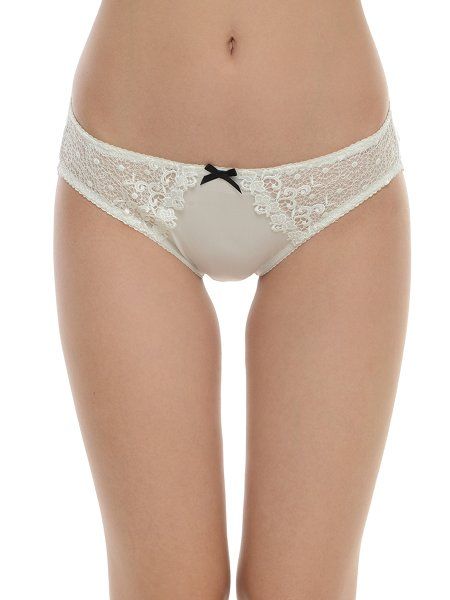 Da Intimo Panty With Lace - White (S)