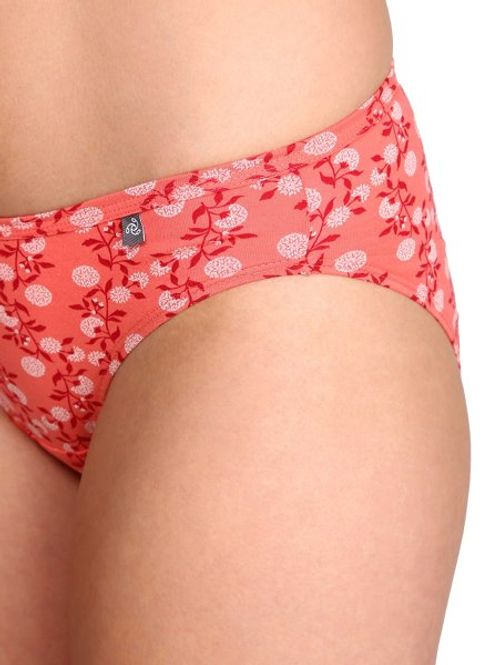 Buy Women's Medium Coverage Super Combed Cotton Mid Waist Bikini With  Concealed Waistband - Dark Prints(Pack of 3) 1410