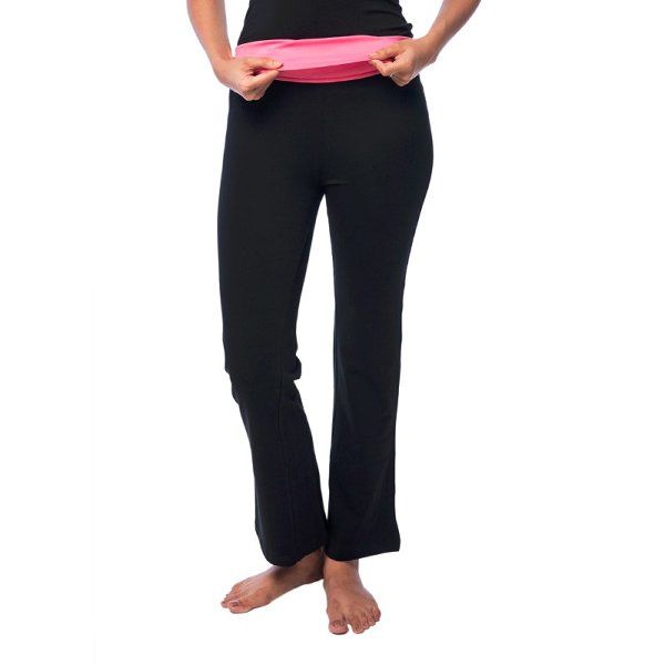 Nite Flite Pink Foldover Yoga Pants - Black (L): Buy Nite Flite Pink ...