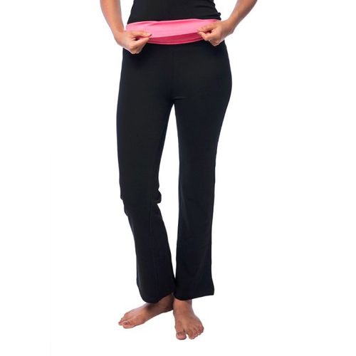 Buy Nite Flite Pink Foldover Yoga Pants - Black Online