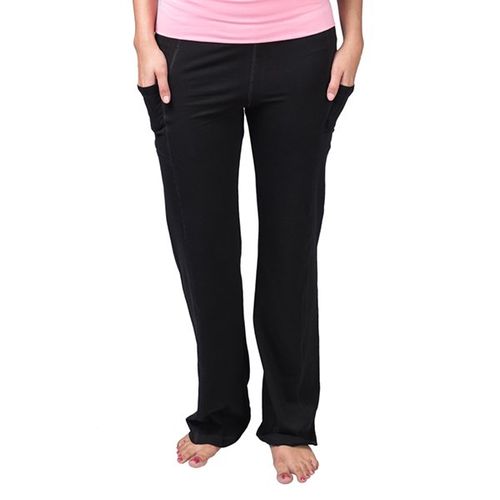 Buy Nite Flite Pink Foldover Yoga Pants - Black 1 Online