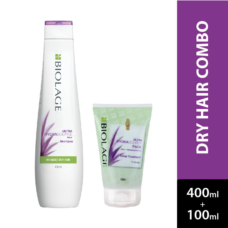 Matrix Biolage Ultra Hydrasource Hydrating Shampoo (400ml) + Hydrasource Dtp (100ml) For Dry Hair