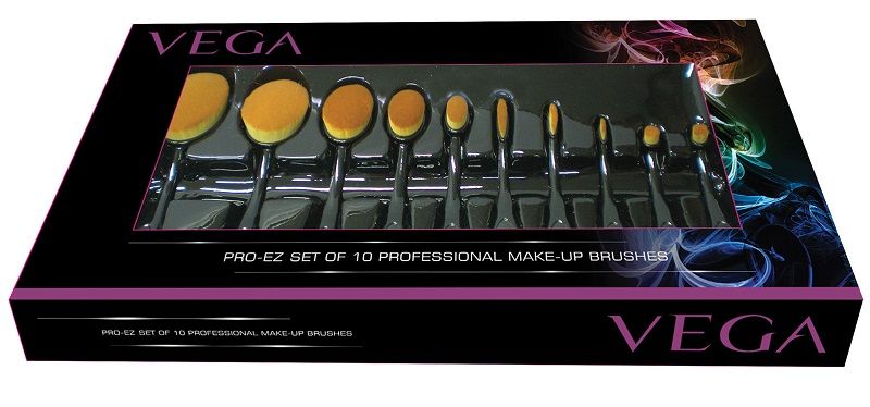 VEGA MBS-10 Pro-Ez Set Of 10 Professional Make-Up Brushes