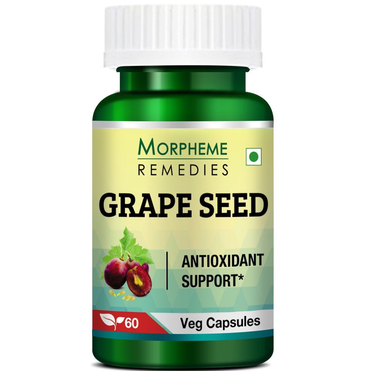 Morpheme Grape Seed Extract 500mg Extract - 60 Veg Caps.