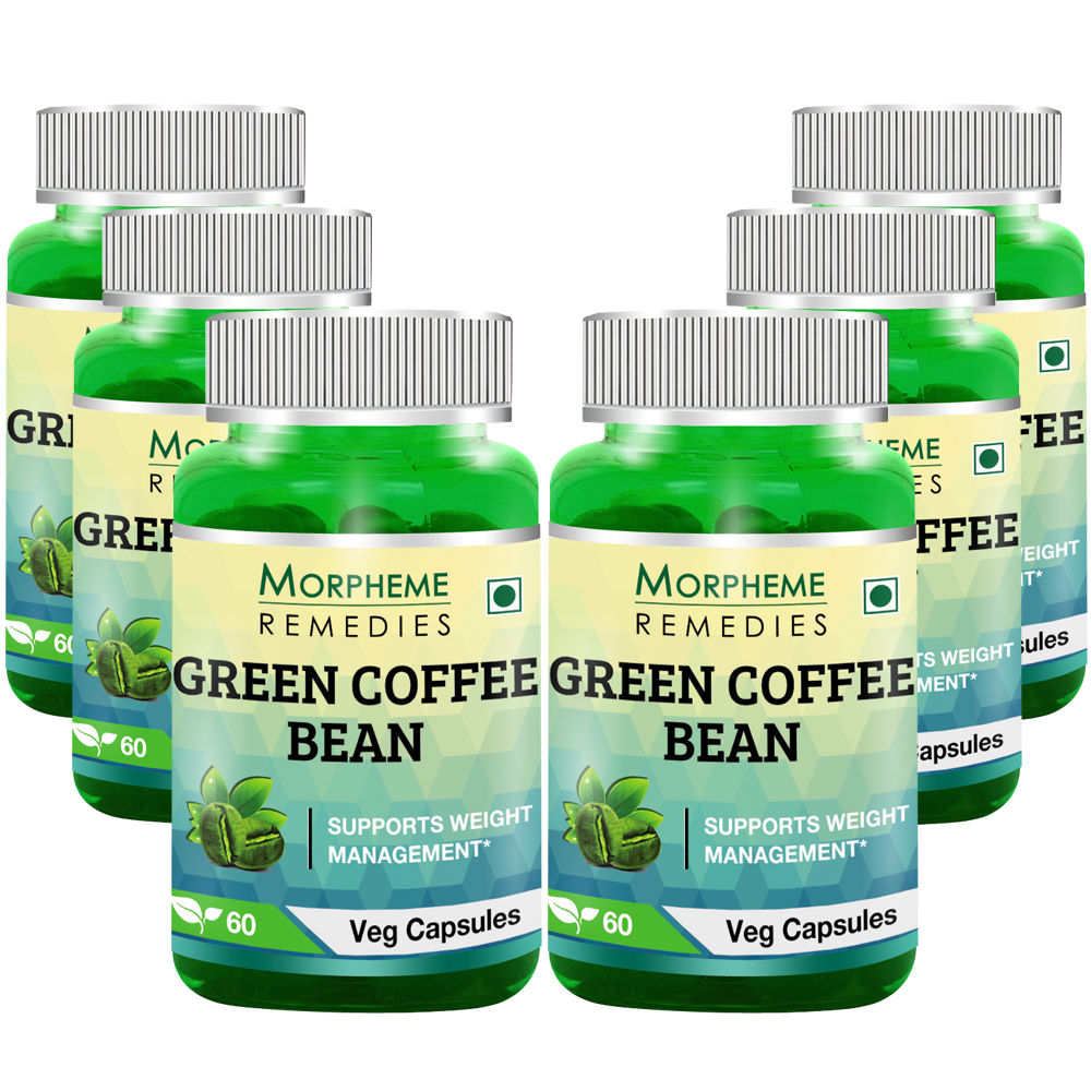 Morpheme Remedies Green Coffee Bean Extract 60 Veg Capsules (Pack Of 6)