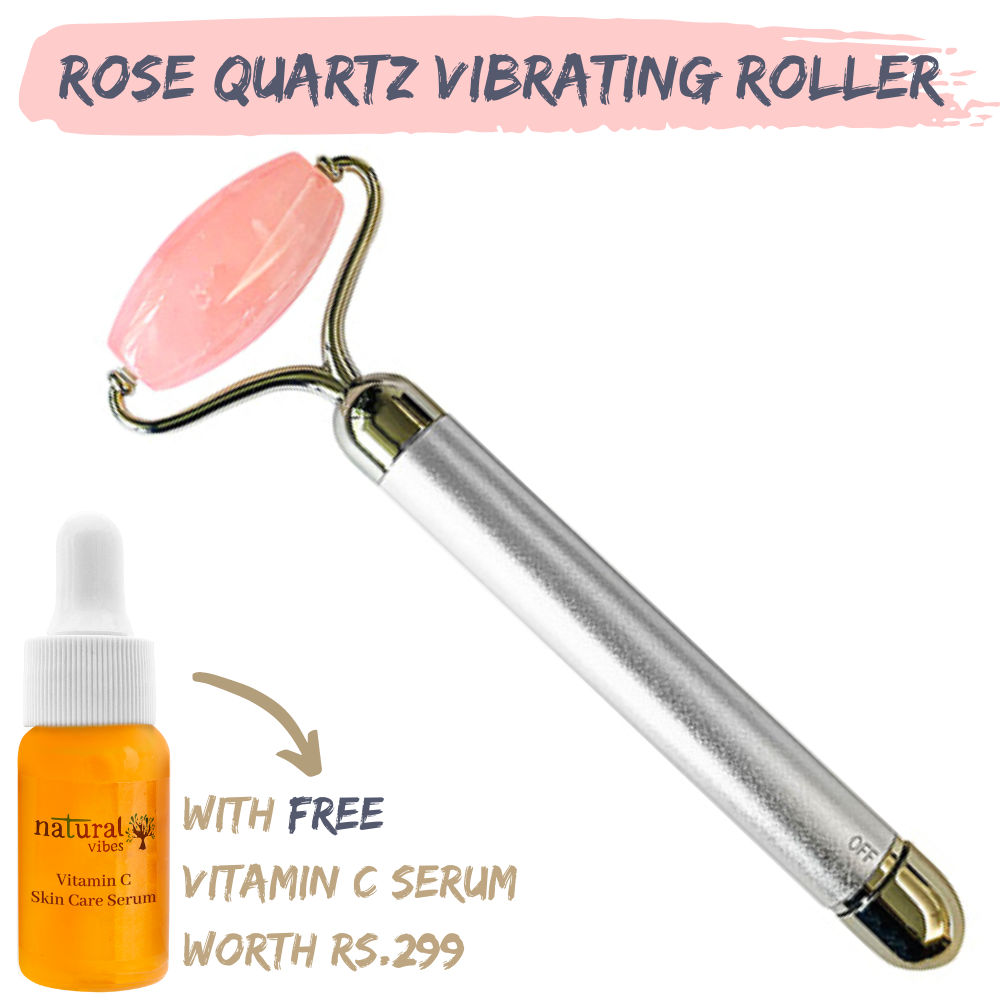 Natural Vibes Vibrating Face Roller + Vitamin C Serum