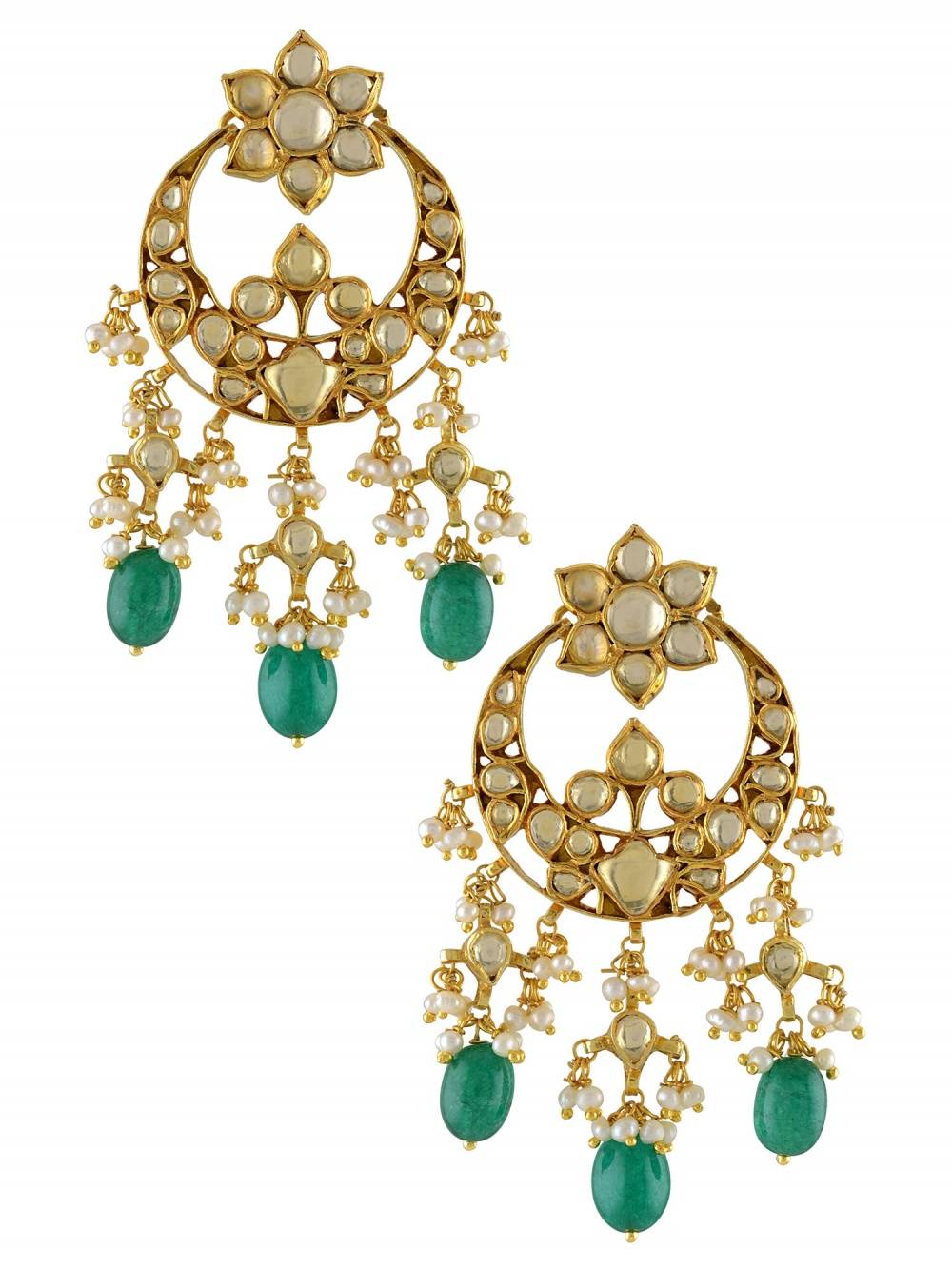Tribe Amrapali x World Market 14k Gold Plated Cream Drop Earrings