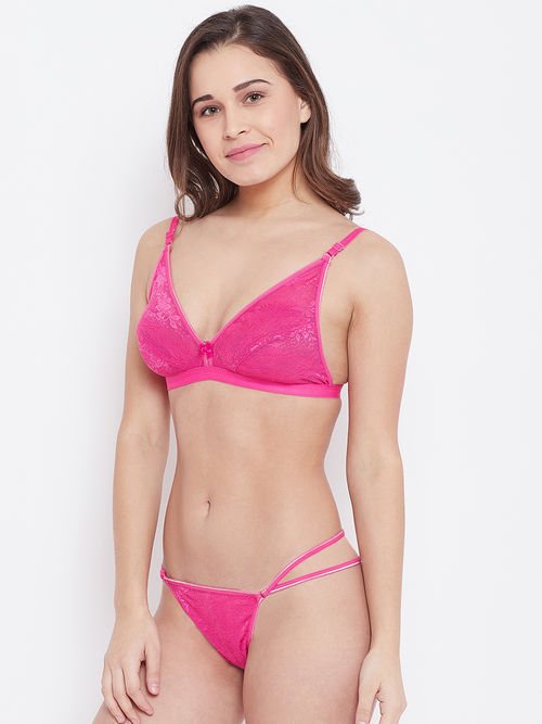 N Gal Designer Non Padded Wirefree Pink Non Seamless Bra Tanga Panty Set 32 Buy N Gal Designer Non Padded Wirefree Pink Non Seamless Bra Tanga Panty Set 32 Online At Best