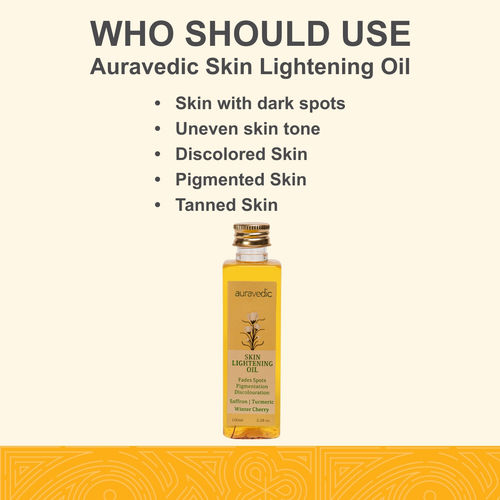 Auravedic Skin Lightening Oil With Saffron Turmeric Winter Cherry