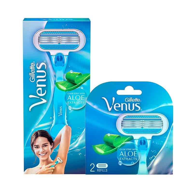 gillette venus razor with aloe extract for women