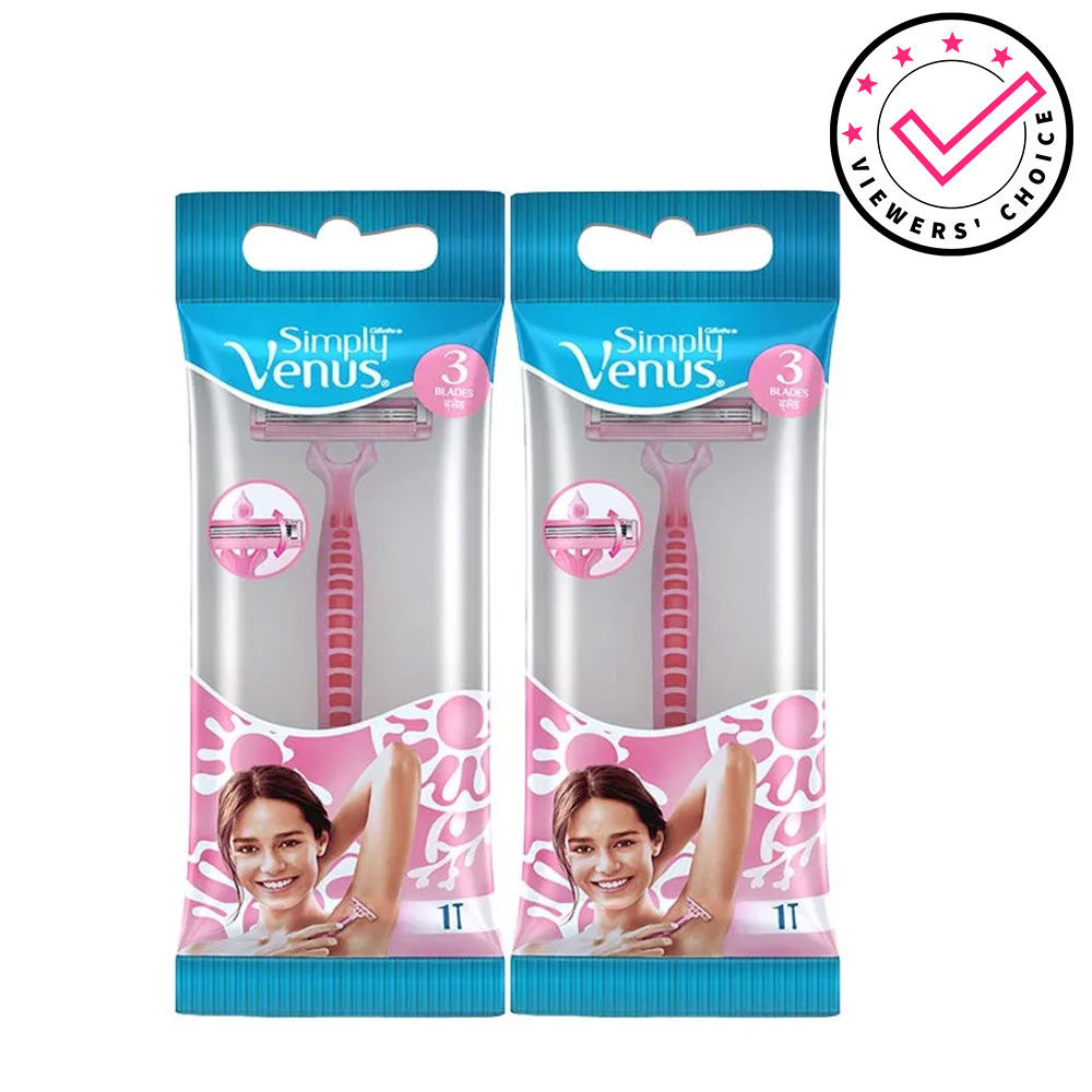 Gillette Venus 3 Simply Razor for Women - Pack of 2