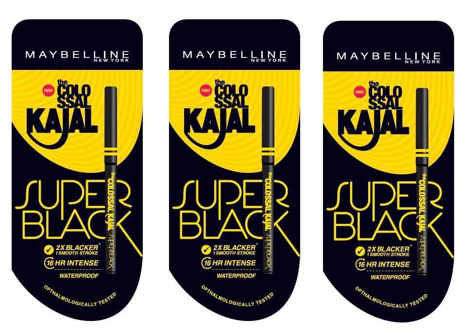Maybelline New York Colossal Kajal Super Black (Pack of 3)