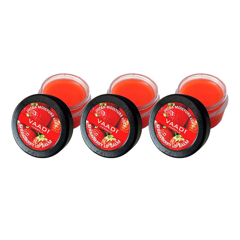 Buy Vaadi Herbals Lip Balm Strawberry Pack of 3 Online