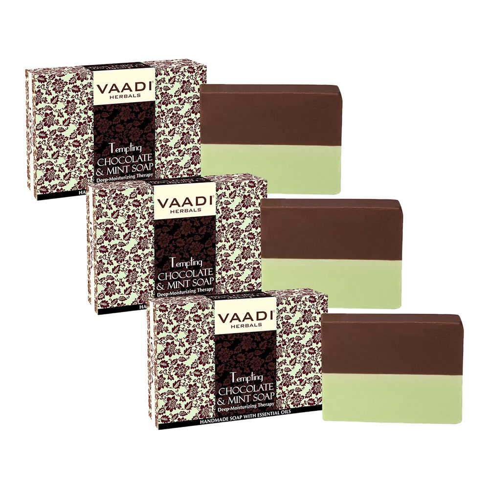 Vaadi Herbals Tempting Chocolate & Mint Soap - Pack of 3