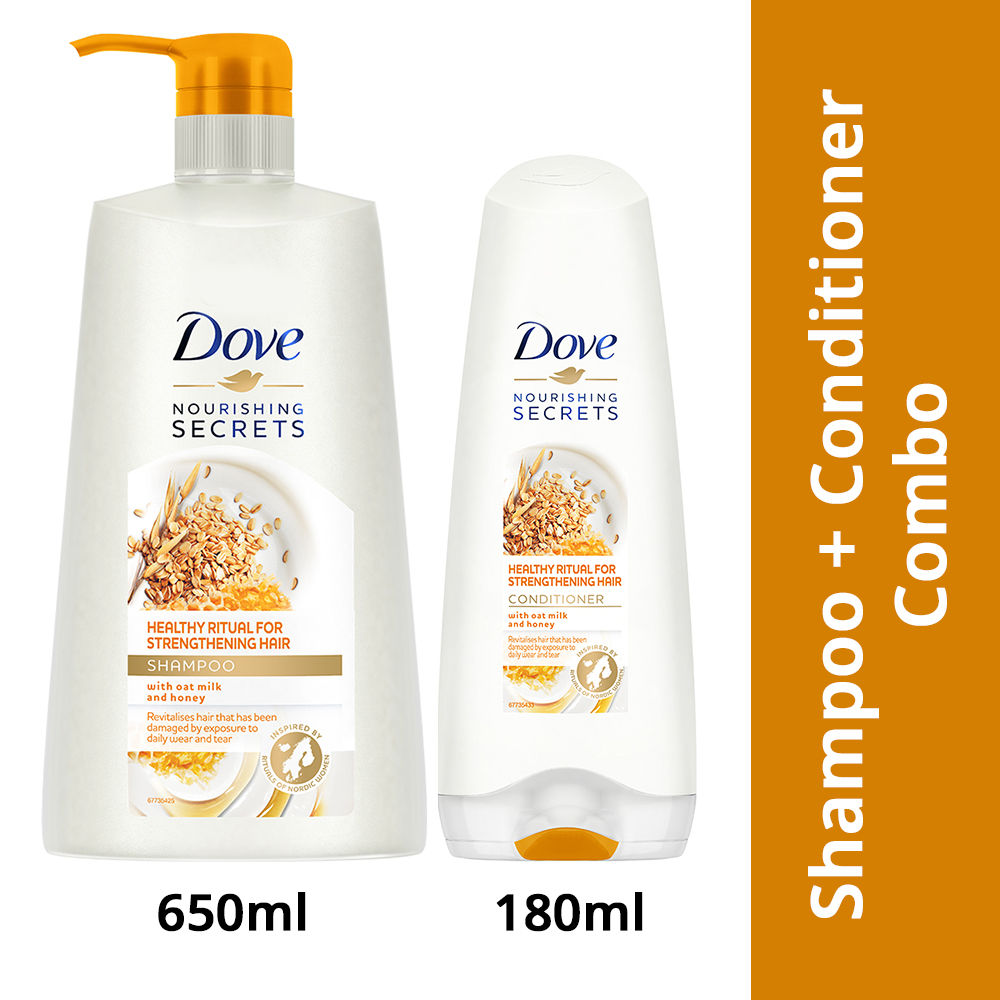 Dove Healthy Ritual For Strengthening Hair Shampoo + Conditioner: Buy Dove  Healthy Ritual For Strengthening Hair Shampoo + Conditioner Online at Best  Price in India | Nykaa