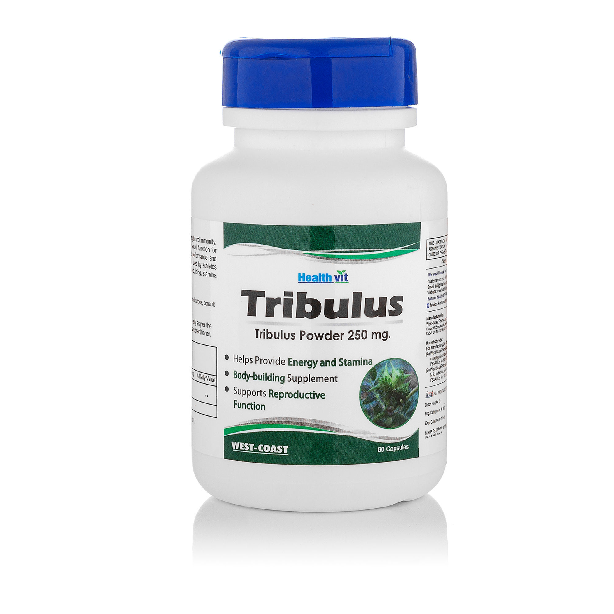 Healthvit Tribulus Powder 250mg (Pack of 2)