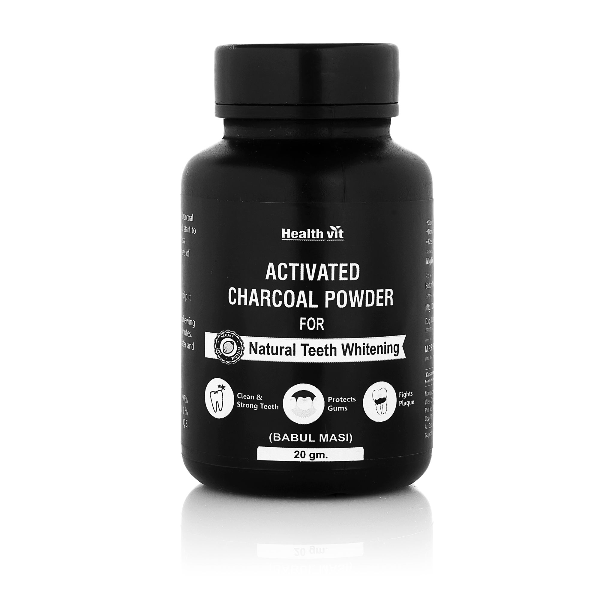 HealthVit Activated Charcoal Powder For Natural Teeth Whitening