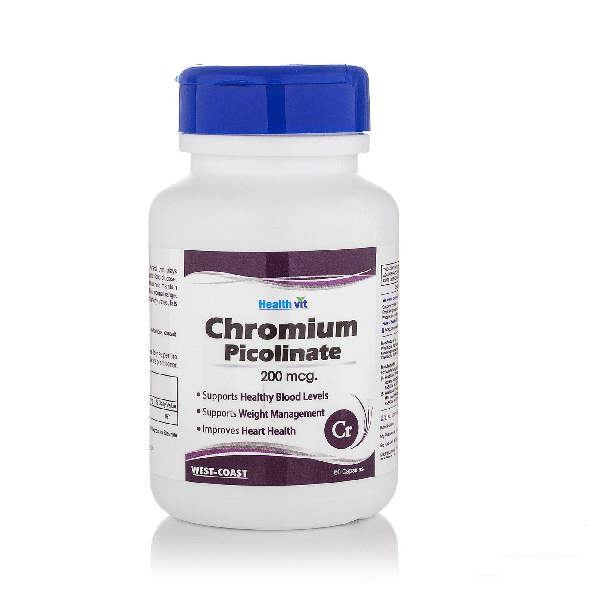 HealthVit Chromium Picolinate 200Mg 60 Capsules